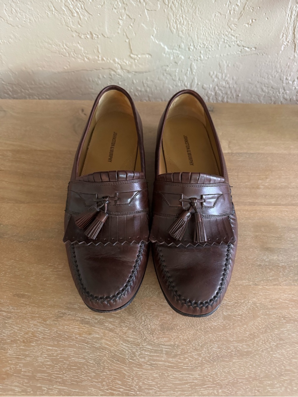 Men's Brown Leather Tassel Kiltie Loafers